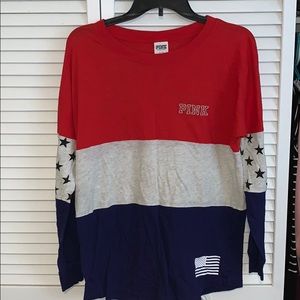 ‘merica pink long sleeve top